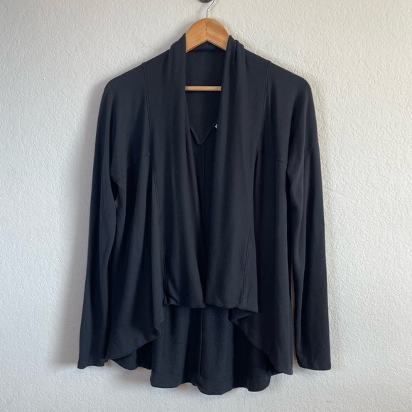 Athleta Black NIRVANA WEAR TWO WAYS WRAP Cardigan Size small - Picture 2 of 5